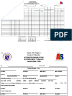 Department of Education Masterlist of Mapped and Potential Learners (Af1)