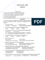 Practice Test - Chemistry - Grade 12