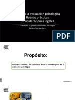 Ética en La Evaluación Psicológica Buenas Prácticas Consideraciones Legales 2020.