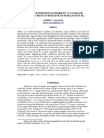 Analisa Kontekstual Markus 7:1-23 Dalam Hubungan Dengan Peraturan Makanan Di PL