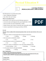 Learning Module 2: Physical Education - First Quarter