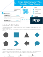 Single Slide Curriculum Vitae Template Visual Resume WD