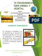 Alimentos Transgenicos de Origen Animal y Vegetal