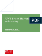 UWE Bristol Harvard Referencing Guide