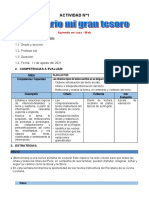 4° Grado - Actividad Del Dia 11 de Agosto