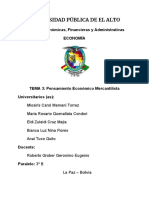 Pensamiento Económico Mecantilista - Tema 3