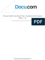 Primary Health Care Exam Prep Questions and Answers Wks 1 9