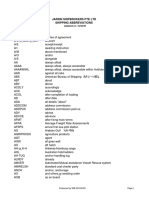 Shipping Abbreviations