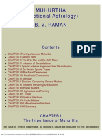 Muhurtha (Electional Astrology) B. V. Raman