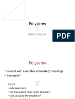 Lesson 3 - 1 Polysemy Audio Lesson