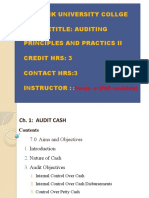 Infolink University Collge Coursetitle: Auditing Principles and Practics Ii Credit HRS: 3 Contact Hrs:3 Instructor