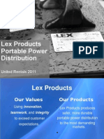 Lex Products Portable Power Distribution: United Rentals 2011