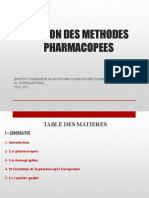 Notion Des Méthodes Pharmacopée