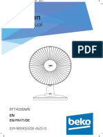 Table Fan: User Manual