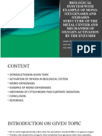 Activation of Oxygen in Biological Sysytem