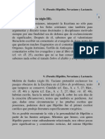 (Pseudo) Hipólito, Novaciano y Lactancio. FICHA RESUMEN