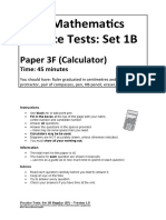 GCSE Mathematics Practice Tests: Set 1B: Paper 3F (Calculator)