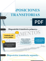 Disposiciones Transitorias