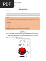 1° Básico Lenguaje Guía Consonante Y Como Conector