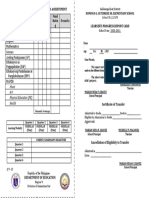 SF 9 - Elementary (Learner's Progress Report Card)