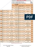 Horario de Clases - 1er Año - Lunes