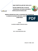 Medidas Preventivas para La Seguridad Del Paciente en El Servicio de Radiología en El Hospital Regional Lambayeque