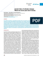 Managing The Financial Risks of Climate Change and Pandemics: What We Know (And Don't Know)