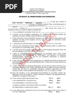 Annex 4C Affidavit of Undertaking