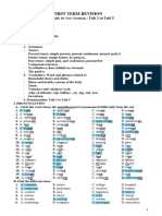 First Term Revision: Unit 1 To Unit 5