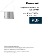 KX-HTS824 KX-HTS32: Programming Item List