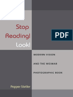 Pepper Stetler Stop Reading Look Modern Vision and The Weimar Photographic Book