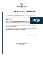 Certificado de Trabajo