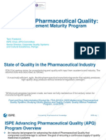 Advancing Pharmaceutical Quality:: Quality Management Maturity Program