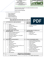 Requirements For The May 2021 Students 1. Automotive Department 2. Information Technology Department