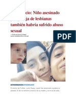 La Pagina - Caso Lucio - Niño Asesinado Por Pareja de Lesbianas También Habría Sufrido Abuso Sexual