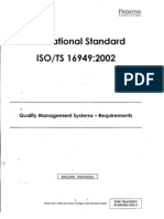 ISO TS 16949 International Standard