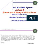 Real-Time Embedded Systems: Numerical & Analytical Problems