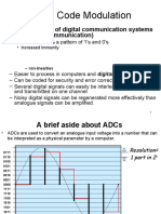 Pulse Code Modulation: (Cf. Analogue Communication)