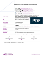 Balanced Scorecard For Implementing United Territorial Communities' Social Responsibility