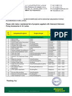 Diamnod Walraven Project References in Sri Lanka 2020-2022