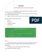 Unit Iii: 1 A. Define Preprocessor Directive? Explain The Pre-Processor Directives in Detail