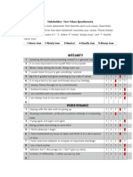 Integrity: Stakeholders' Core Values Questionnaire