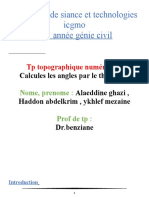 TP Topographie Calcules Les Angles Et Des Distance