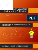 Language in Education Policy in The Philippines