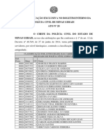 Lista de Antiguidade Referente A Promoção