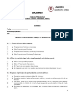 EXAMEN Diplomado PRISION PREVENTIVA Y NCPP