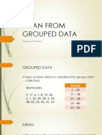 Mean From Grouped Data