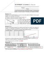 Examen Tectonique - L3 Section A-: - (1pt) - (1pt)