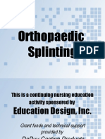 Orthopaedic Splinting