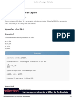 Exercícios de Porcentagem - Toda Matéria